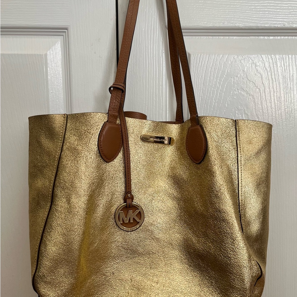 Michael Kors Brown Leather Tote Bag - Picture 4 of 5